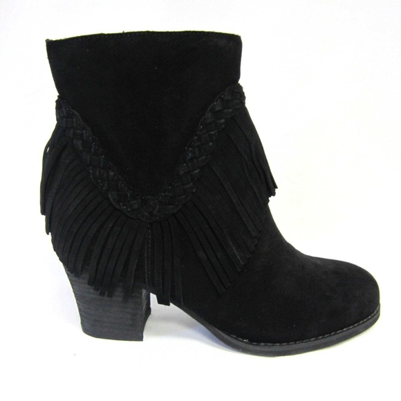 Sbicca Boots Black Fringed Heels Patience Womans - Picture 8 of 8